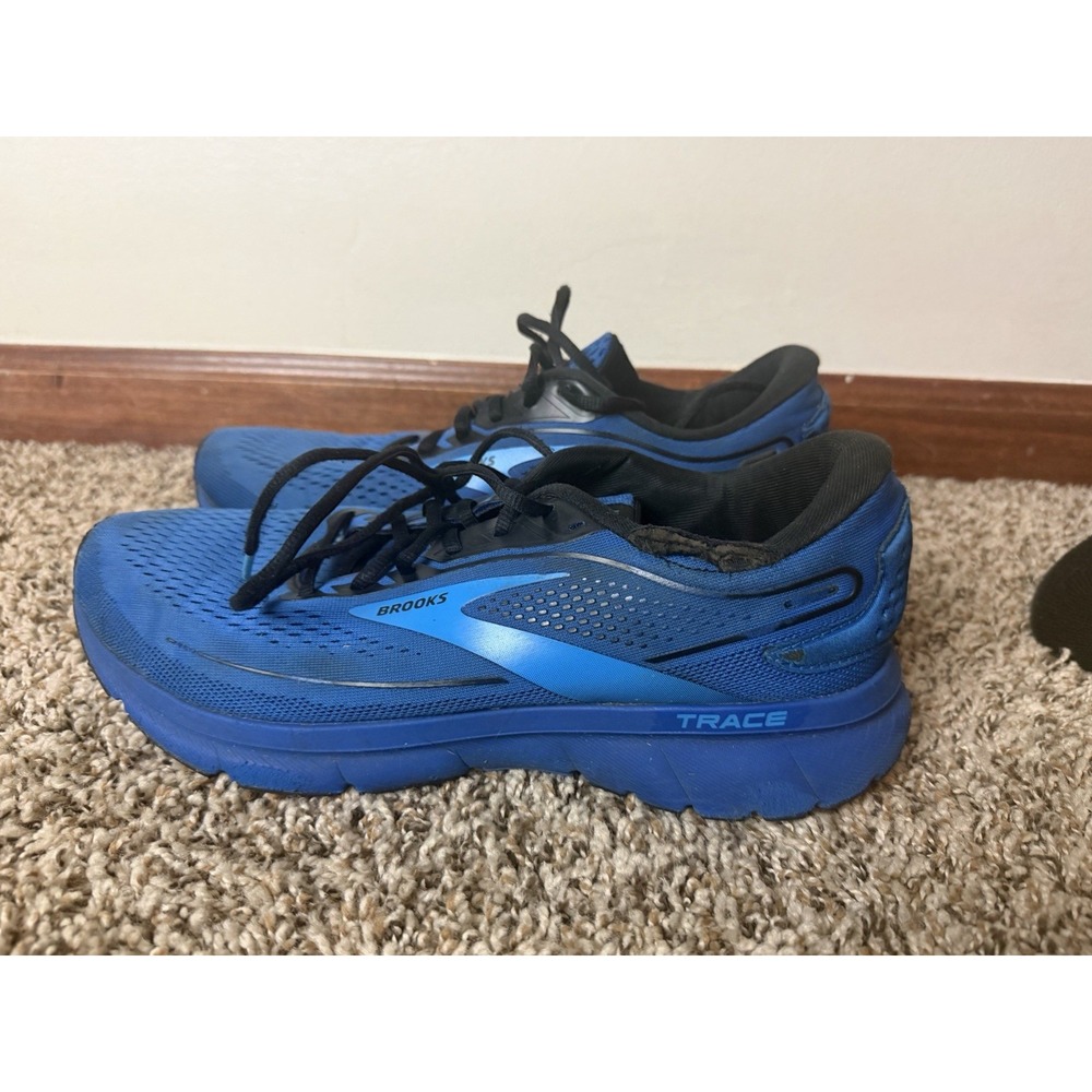Brooks Trace 2 Men's Lace-Up Running Sneaker Malibu Blue/Black Mesh Size 11